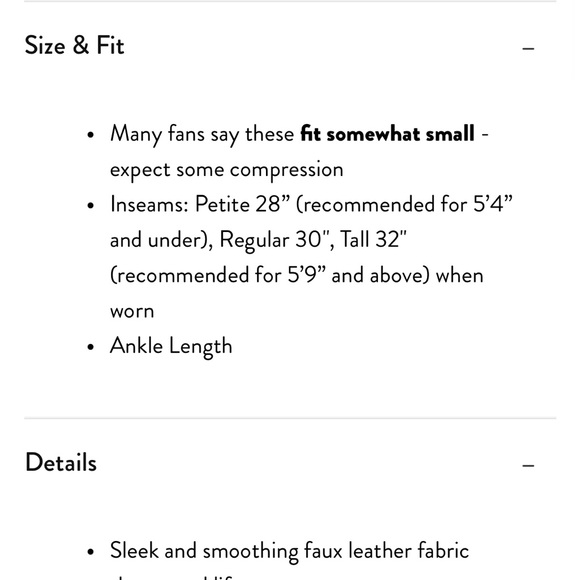 Spanx faux leather leggings, medium - Picture 5 of 5